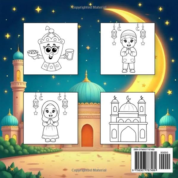 Ramadan Coloring Book For Toddlers: Fun and Easy Coloring Pages for Toddlers