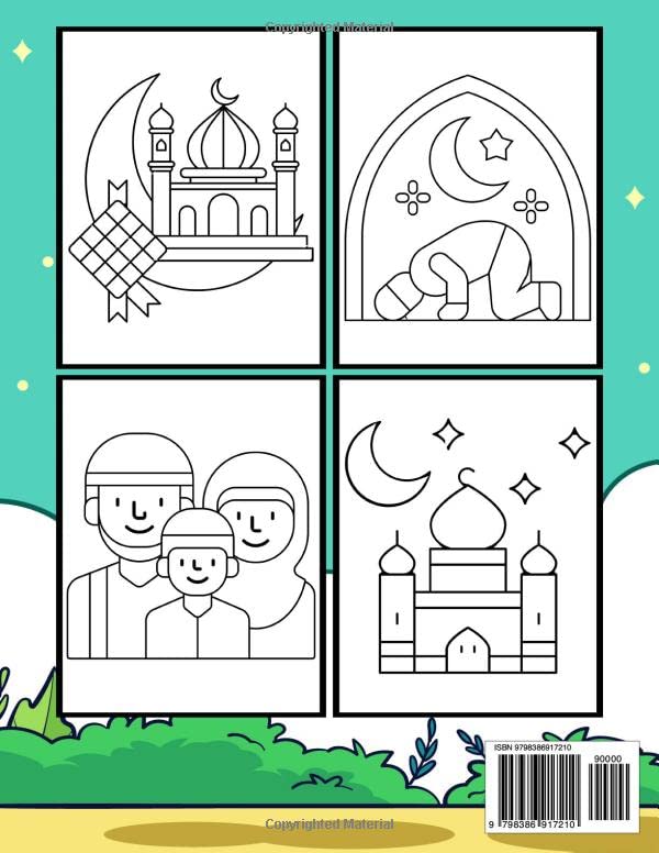 Ramadan Coloring Book for Kids: Easy and Educational Activity Book for Muslim Children to Learn About the Holy Month of Ramadan | Perfect Ramadan Gifts for Girls And Boys