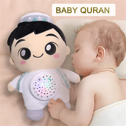 Muehieu Dua Quran Pillow for Kids Baby Quran Player with Sounds-Children Educational Toys Player Talking Islamic Sleeping Comfort Eid Gift