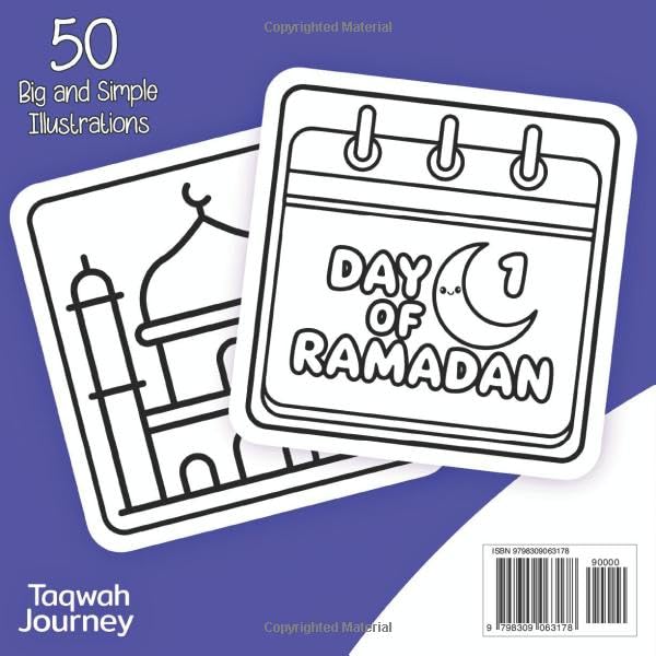 My First Ramadan Coloring Book for Toddlers: An Islamic Activity Book with Big and Simple Illustrations for Muslim Boys and Girls