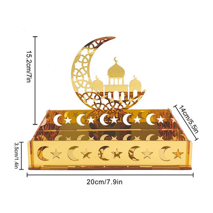 ANOTION Ramadan Decorations for Home 2025 - Ramadan Serving Tray, Ramadan Table Decor, Islamic Ramadan Decor, Ramadan Gifts, Ramadan Mubarak Sign & Ramadan Table Décor, 1 pack