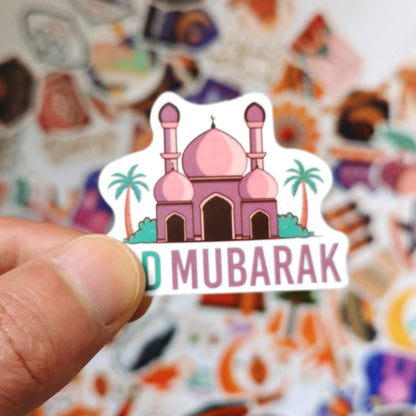 100 Pcs Ramadan and Eid Stickers, Ramadan Mubarak Eid Mubarak Stickers for Kids and Adult, Islamic Ramadan Karrem Stickers for Home Decorations Gift Bags Laptop Skateboard Water Bottles Scrapbook