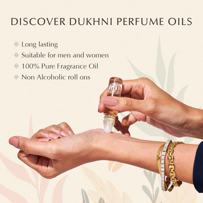 Dukhni Luxury Attar Oil Set Arabian unisex perfume oils | 6 assorted scents x 6ml | Arabic oud fragrance oil | Alcohol free, Vegan | Ramadan & Eid Islamic Gifts