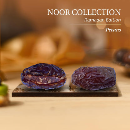 Laumiere Gourmet Fruits - Noor Collection [Ramadan Edition] - Square (16 Pcs) - Halal Dried Fruits and Nuts Basket - Medjool Dates Box - Hamper - Ramzan Festive Celebrations - No Added Sugar