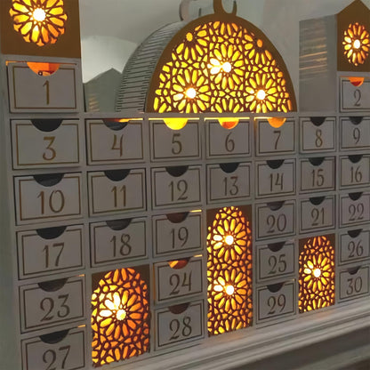 Ramadan Wooden Countdown Calendar Mosque Advent Calendar Ramadan Decor Ramadan Gifts Eid Deroc Ramadan Decorations