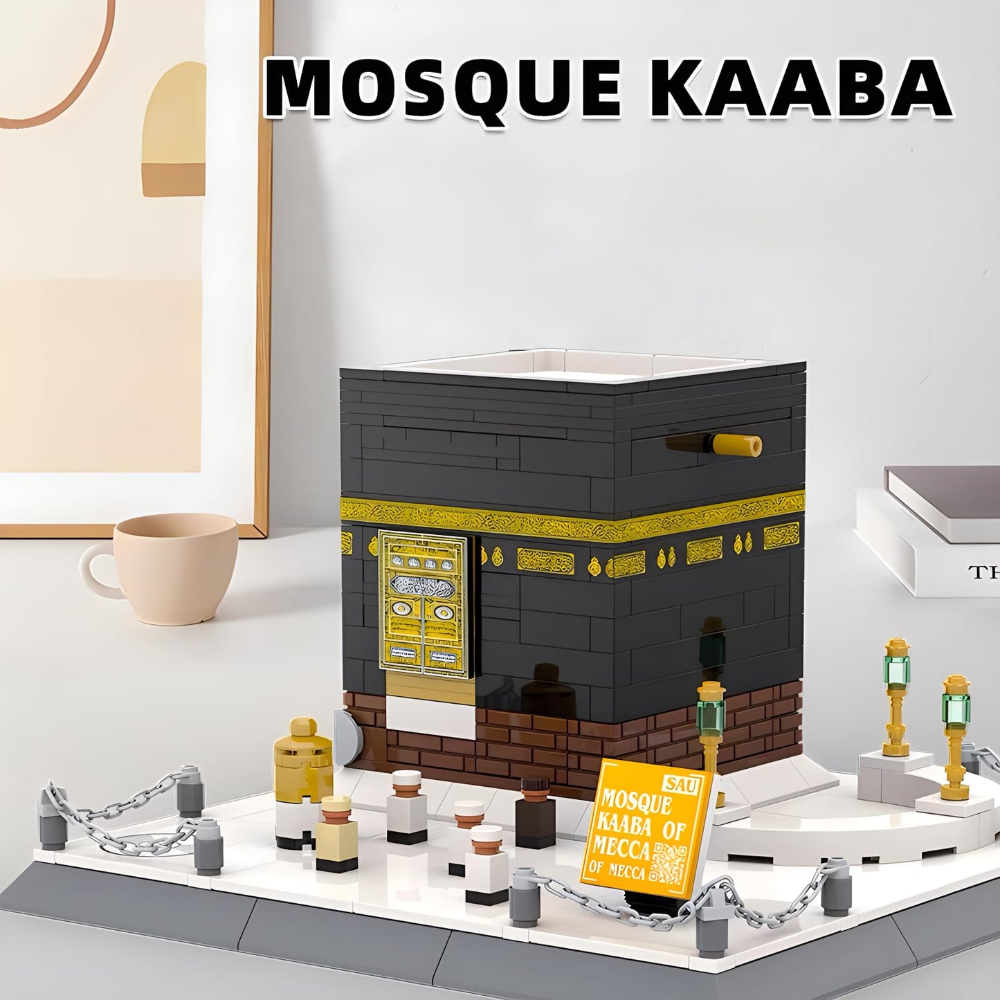 CAXIMSY Islamic Mosque Kaaba Architectural Model Building Block Sets Muslim Bricks Toy Hajj Kit Eid Gifts for Kids Adult 446 Pieces