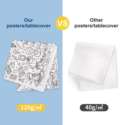 OHOME Ramadan Giant Coloring Poster/Tablecloth-Ramadan Decorations - Jumbo Coloring Banner Kids Crafts Activities Decor Party Decorations