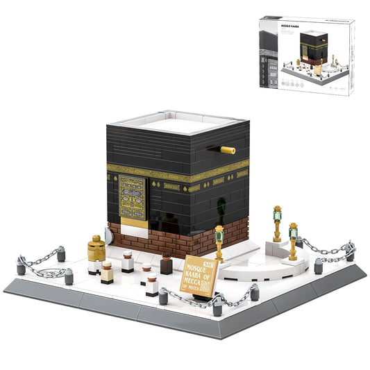 CAXIMSY Islamic Mosque Kaaba Architectural Model Building Block Sets Muslim Bricks Toy Hajj Kit Eid Gifts for Kids Adult 446 Pieces