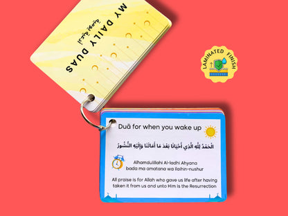 Daily Dua Cards, Islamic Flash Cards, Muslim Children Gift, Dua Cards, Quran, Dua Book, Arabic Dua Cards with Transliteration, Ramadan Gift