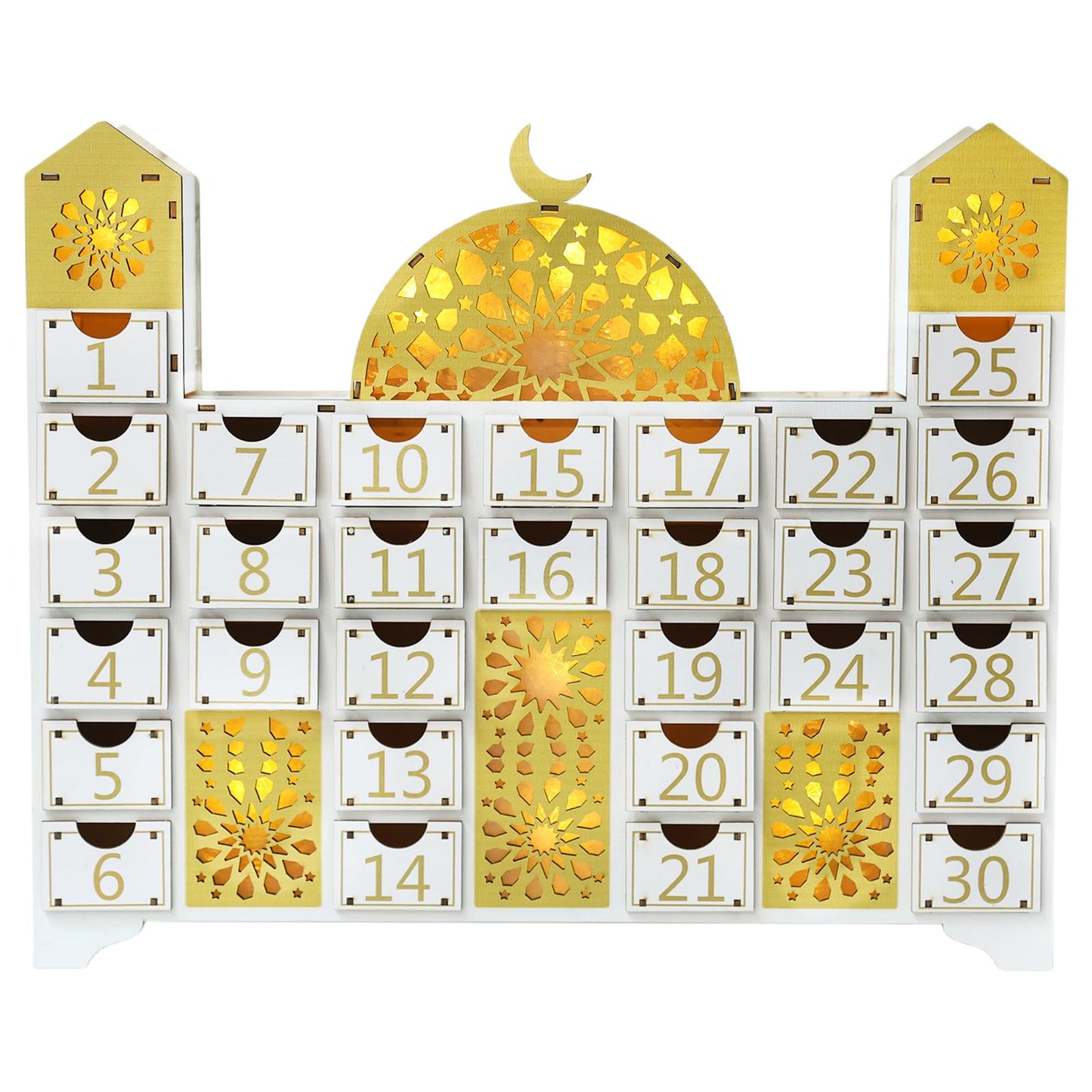 Ramadan Wooden Countdown Calendar Mosque Advent Calendar Ramadan Decor Ramadan Gifts Eid Deroc Ramadan Decorations