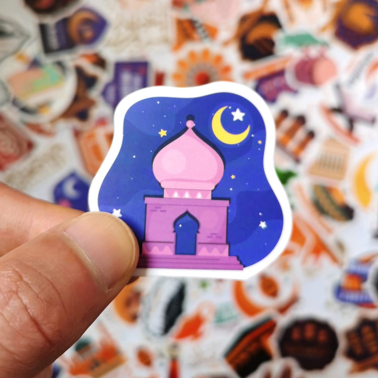 100 Pcs Ramadan and Eid Stickers, Ramadan Mubarak Eid Mubarak Stickers for Kids and Adult, Islamic Ramadan Karrem Stickers for Home Decorations Gift Bags Laptop Skateboard Water Bottles Scrapbook