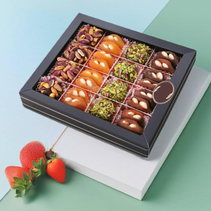 Andy Anand 24-Piece Gift Box: All-Natural Truffles and Stuffed Dates – Deliciously Healthy, No Sugar Added, Embracing Nature's Goodness 10.5 Oz Eid al Fitr, Ramadan. Fresh flown from Turkey.