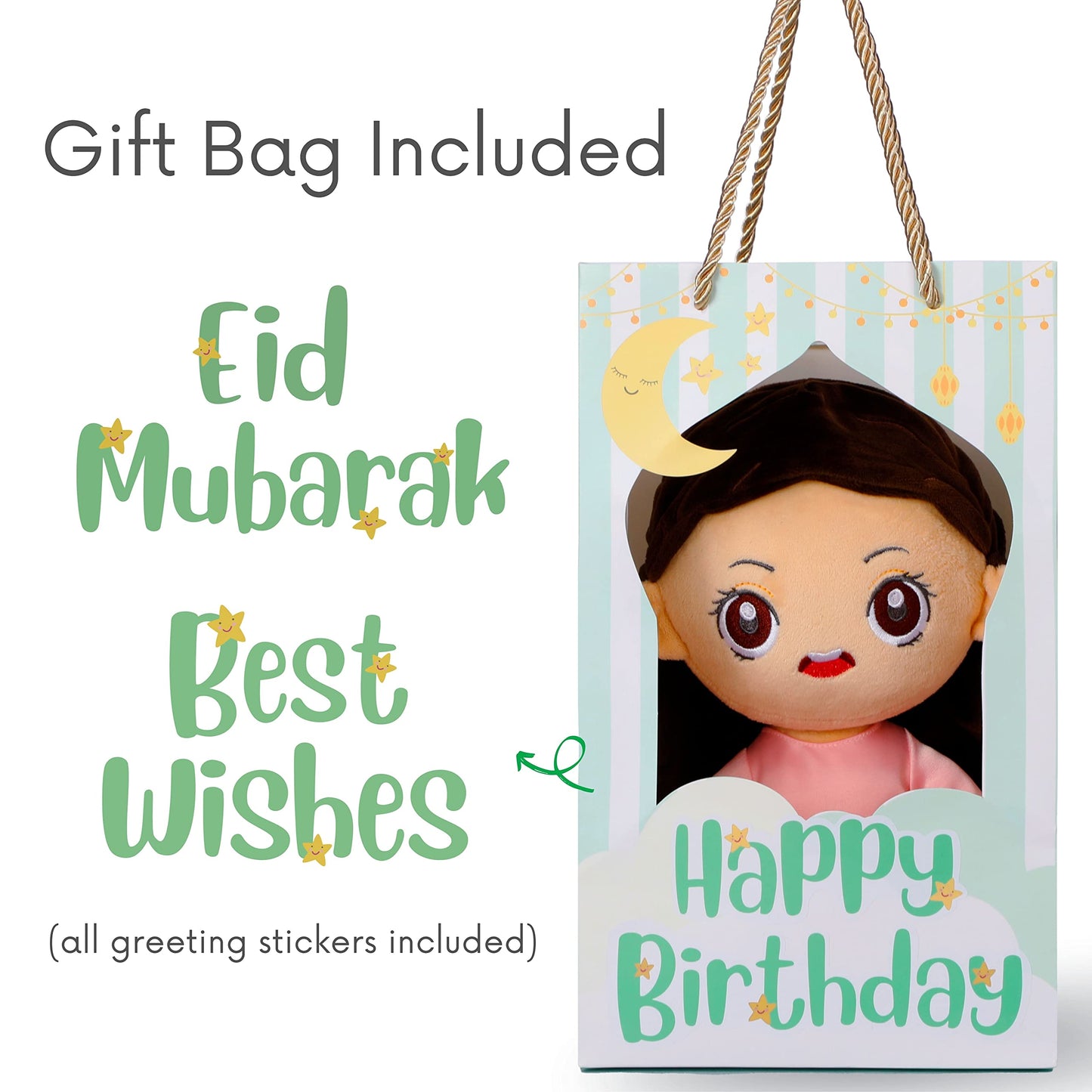 Mommy Yasmin - Soothe & Talking Hijab Doll | Surah & Dua | Birthday Gift | Interactive + Sensory + Relaxing | Remote | for Baby + Toddlers + Kids