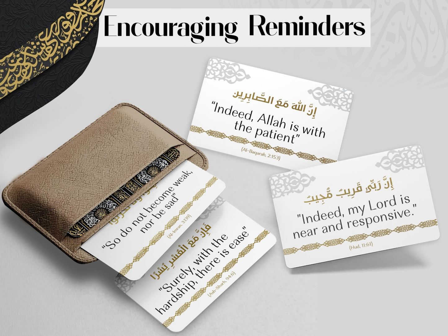 OLEEK ramadan gifts islamic quranic verses cards (30 Daily Reminders) - islamic gifts for women - muslim gifts for men - ramadan decorations for home 2025 - ramadan dua cards - eid gifts islamic decor