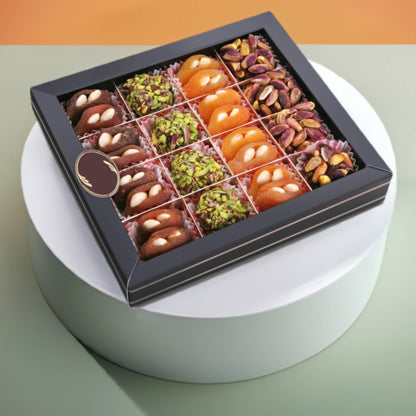 Andy Anand 24-Piece Gift Box: All-Natural Truffles and Stuffed Dates – Deliciously Healthy, No Sugar Added, Embracing Nature's Goodness 10.5 Oz Eid al Fitr, Ramadan. Fresh flown from Turkey.