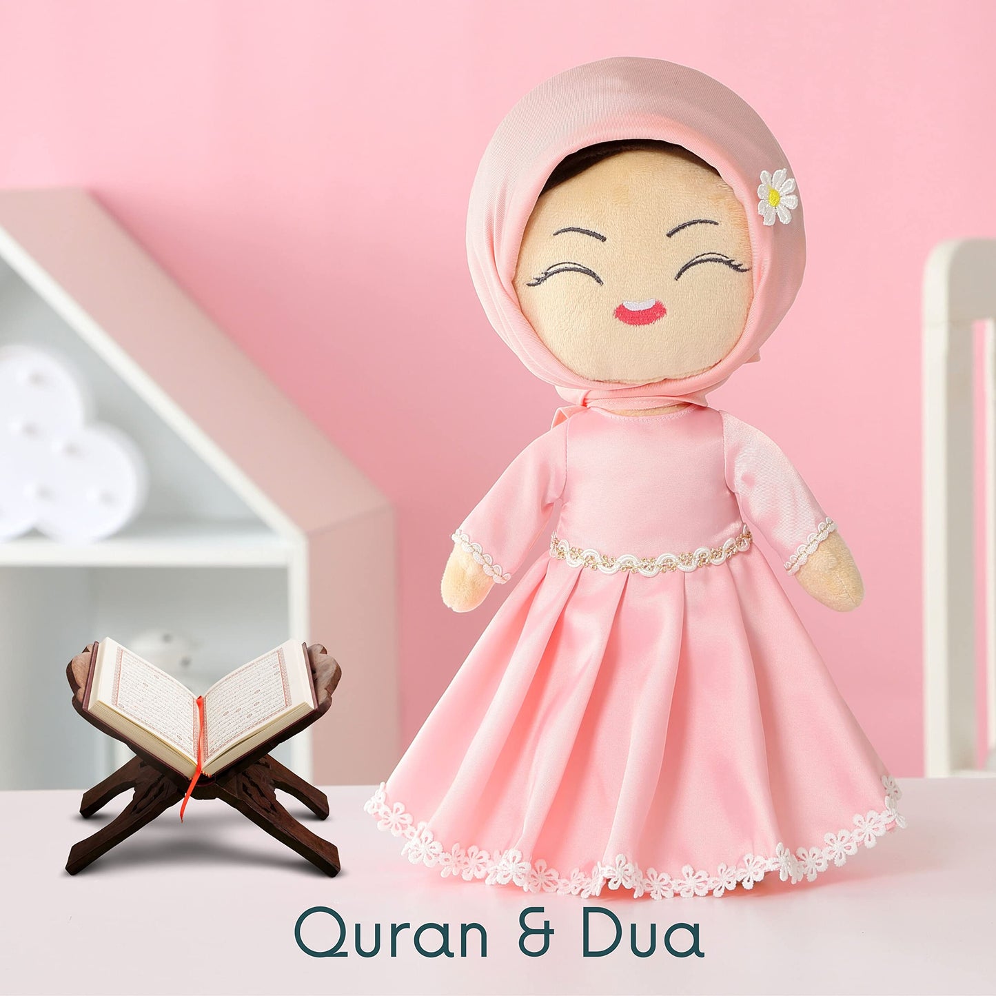 Mommy Yasmin - Soothe & Talking Hijab Doll | Surah & Dua | Birthday Gift | Interactive + Sensory + Relaxing | Remote | for Baby + Toddlers + Kids