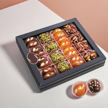 Andy Anand 24-Piece Gift Box: All-Natural Truffles and Stuffed Dates – Deliciously Healthy, No Sugar Added, Embracing Nature's Goodness 10.5 Oz Eid al Fitr, Ramadan. Fresh flown from Turkey.